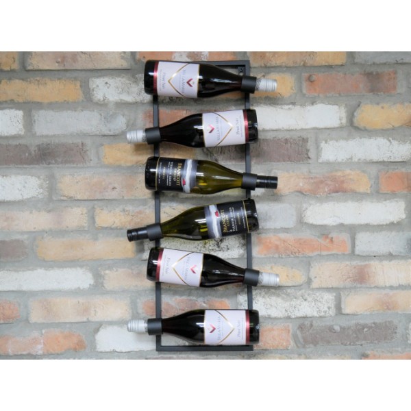 Black Metal Tall Wall Wine Rack