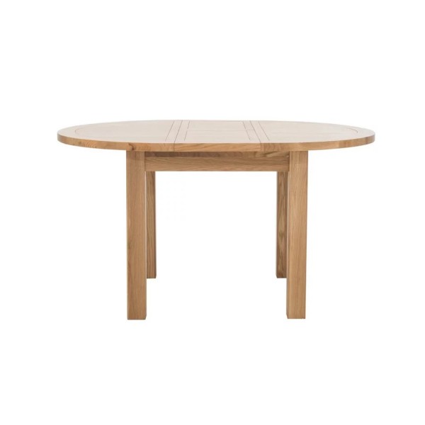 CAL 1.1m Solid Wood Round Extending Dining Table