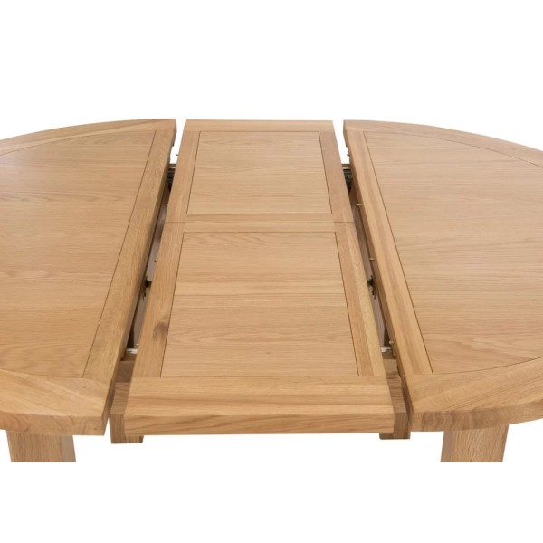 CAL 1.1m Solid Wood Round Extending Dining Table