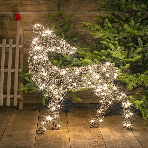 1.2m Standing Wicker Deer