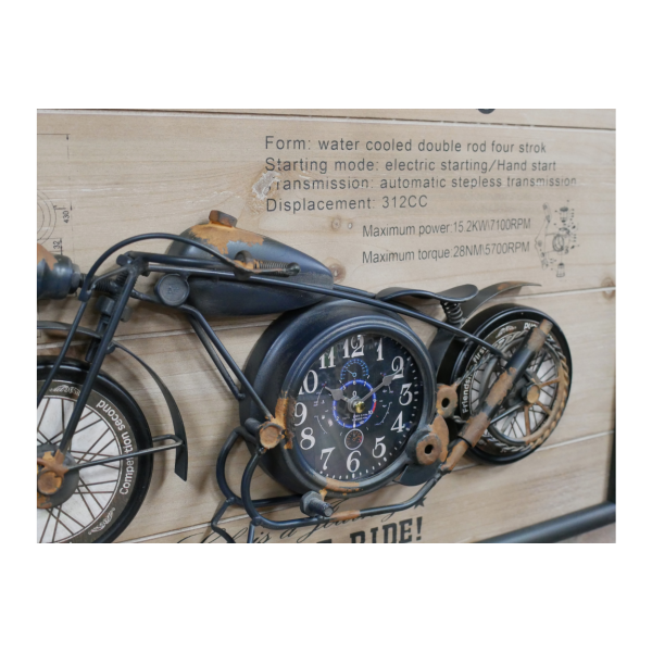 Framed Motorbike Clock