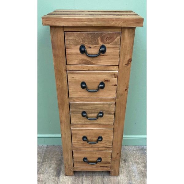 Cotswold Rustic Wellington 5 Drawer Chest