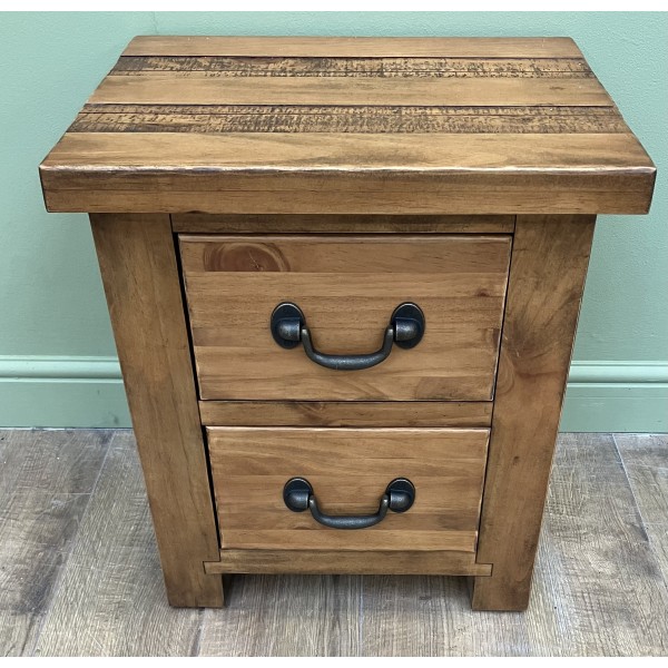 Cotswold Rustic 2 Drawer Bedside