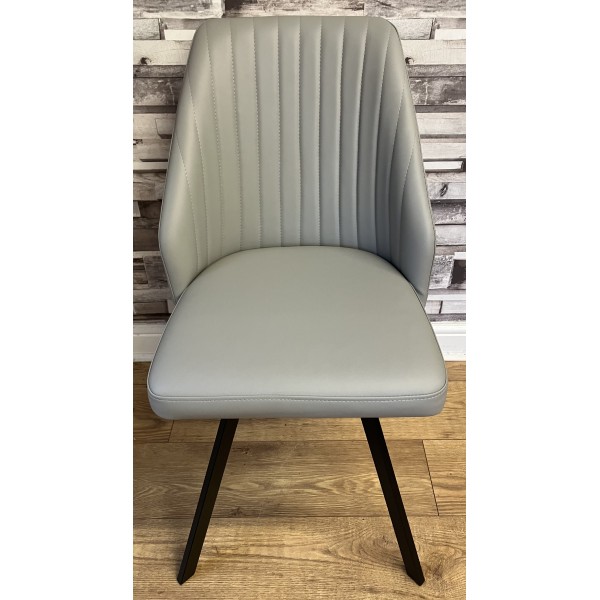 TWF Dove Grey Faux Leather dining chair