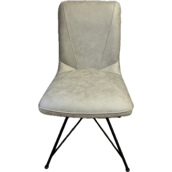 TWF Taupe Faux Suade dining chair