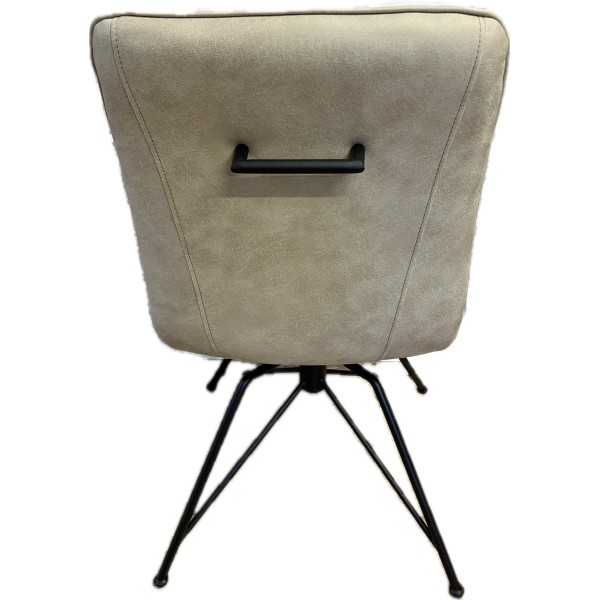 TWF Taupe Faux Suade dining chair