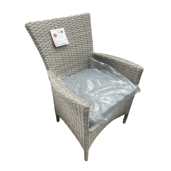 5 Piece Aluminium Slate Grey Rattan Dining Set
