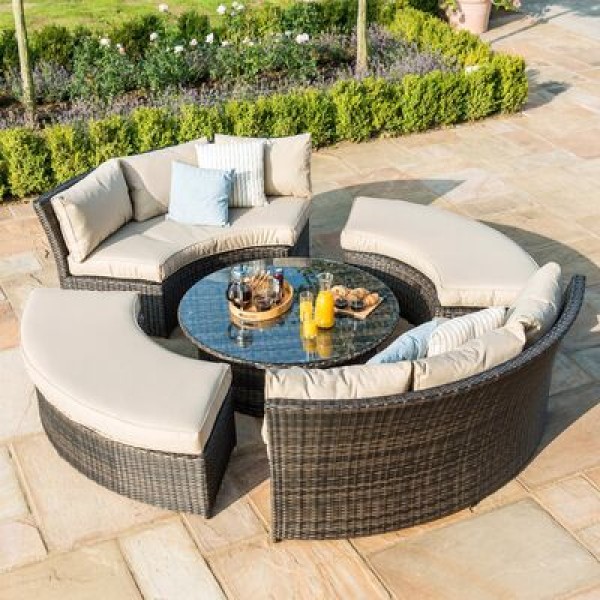 Maze Rattan Winchester Lifestyle Suite with Rising Table