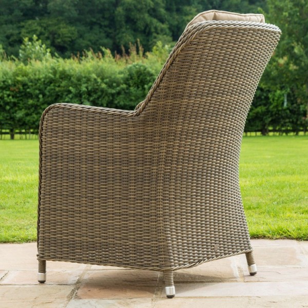 Maze Rattan Brown Oxford 8 Seater Round Fire Pit Dining Set with Venice Chairs