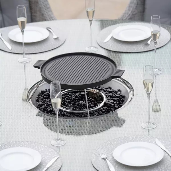 Maze Oxford 6 Seat Fire Pit Dining Set