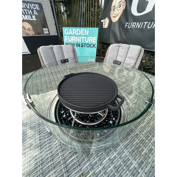 Maze Oxford 6 Seat Fire Pit Dining Set