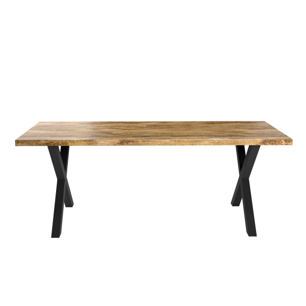 Mango 180cm Rectangular Dining Table with Cross Frame Legs