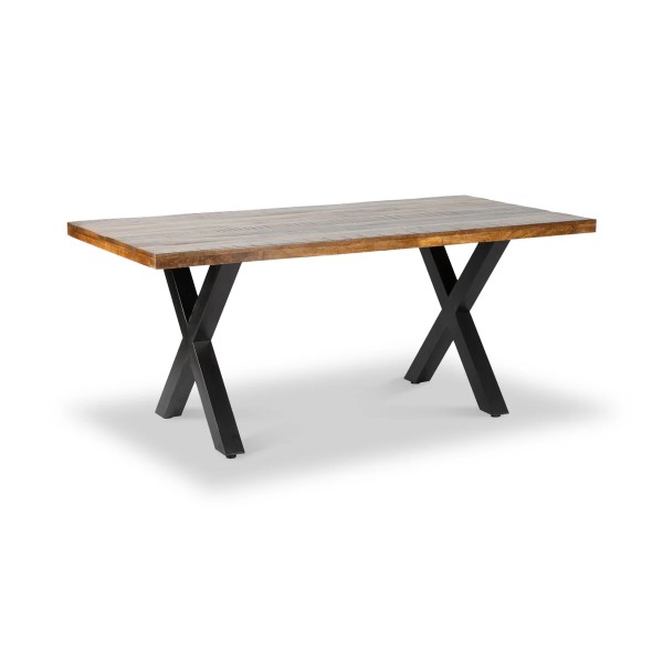 Mango 180cm Rectangular Dining Table with Cross Frame Legs