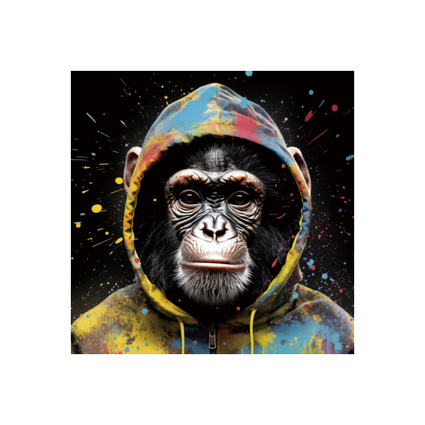 Monkey In Hoodie Wall Art - Mini