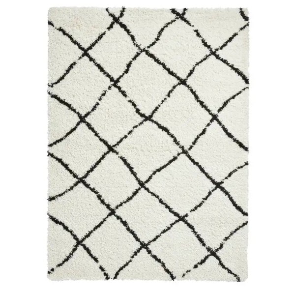 Scandi Berger White and Black Rug 210cm x 230cm