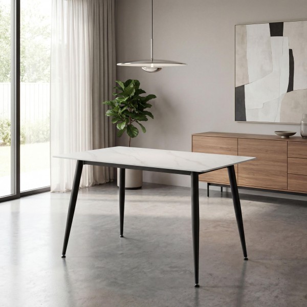 Monaco 1.2m White Dining Table