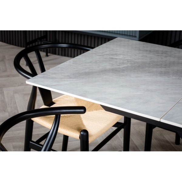 Muse White Ceramic 1.2m Extending Dining Table