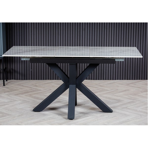 Muse White Ceramic 1.2m Extending Dining Table