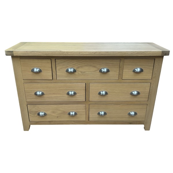 York Oak 7 Drawer Chest