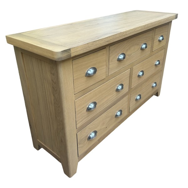 York Oak 7 Drawer Chest