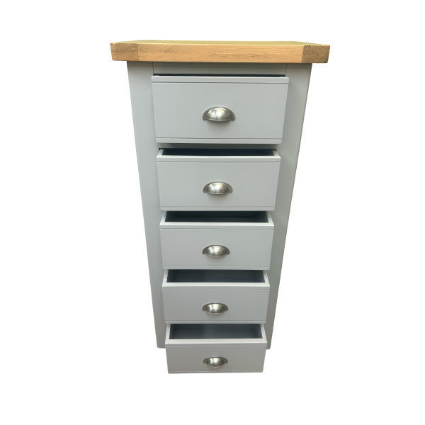 York Painted Tallboy 5 Drawer Chest