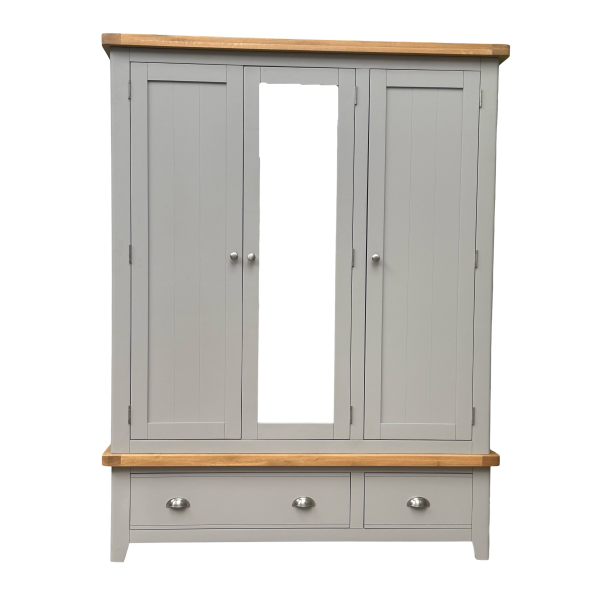 York Painted Triple Wardrobe