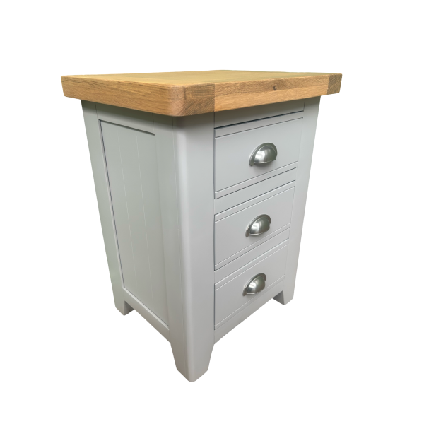 York Painted 3 Drawer Bedside