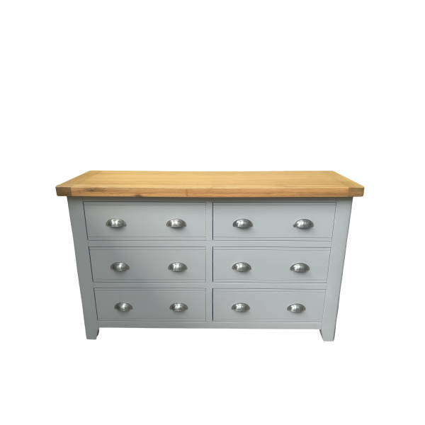 York Painted 6 Drawer Wide Chest
