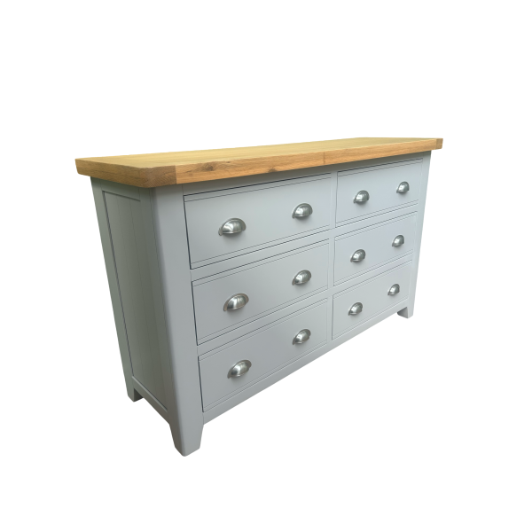 York Painted 6 Drawer Wide Chest