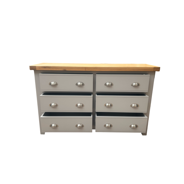 York Painted 6 Drawer Wide Chest